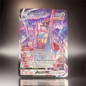 Pokemon Duraludon VMAX Trading Card - Purple, Pink, Blue